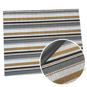 Anti-slip Waterproof Custom Teslin PVC Loop Utility Entrance Pvc Coil Mats Indoor Outdoor Home Welcome Front Door Mats