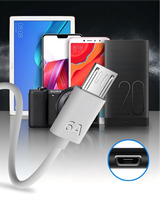 Kabel Data Pengisian Cepat Android 6A Cocok untuk Ponsel dengan Port Trapesium V8, Kabel Pengisian MicroUSB, dan Pengisi Daya 100W.