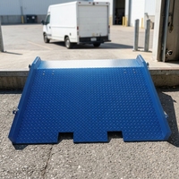 Rampe de chargement/déchargement pliable en acier au carbone pour conteneurs maritimes, capacité 6 à 8 tonnes, avec garde-corps de 200 mm