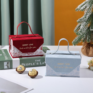 All'ingrosso vellutato di lusso forniture per matrimonio scatola regalo opaca laminazione e goffratura stampata per natale e nozze <span class=keywords><strong>bomboniere</strong></span> - Product Image 3