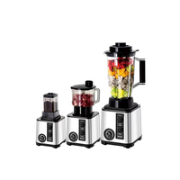 3-in-1 multifunctionele draagbare batterijblender, -molen en -mixer, heavy-duty roestvrij staal, 5+ snelheden, 3L capaciteit, milkshakemachine