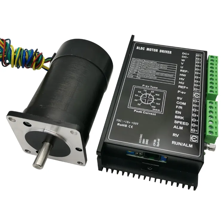 Kecil Tiongkok 57Mm Nema 23 24V 188W 3000Rpm Motor Torsi Tinggi Bldc Motor Dc Tanpa Sikat