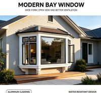 Fenêtre d'angle en aluminium standard australien, baie vitrée double vitrage pour l'habitat de luxe