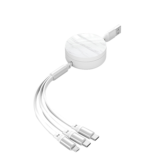66W Multi Charging Cable Retractable Charging Cord 3 in 1 Fast Charger USB Cable
