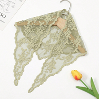 Voile de mariée pour femme, brodé, avec franges, en polyester, en forme de triangle, en dentelle