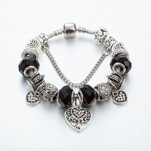Pulseras con encanto de corazón, color negro, <span class=keywords><strong>2022</strong></span> - Product Image 1