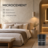 Système de revêtement mural en microciment acrylique imperméable de style espagnol magique pour les surfaces murales et de sol intérieures et extérieures