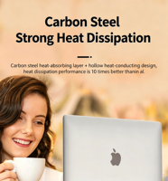 Support d'ordinateur portable ergonomique en aluminium et acier inoxydable, réglable à 360°, pliable, pour téléphone et ordinateur portable