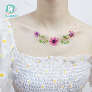 <span class=keywords><strong>Aquarelle</strong></span> Lavande Fleur Tatouages Temporaires Pour Femmes Corps Art Bras Faux Flore Adultes <span class=keywords><strong>Tatouage</strong></span> Autocollant Étanche Filles Tato - Product Image 6