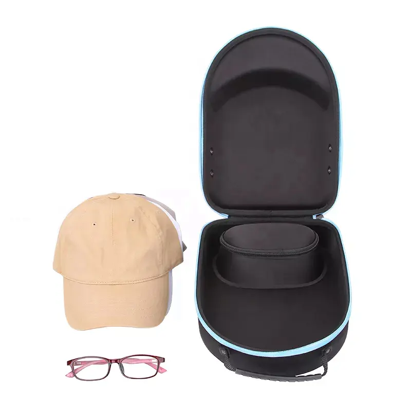 Custom Logo Hard EVA New Era Cap Case Bag Carrier with Glasses Box Hat Travel Case