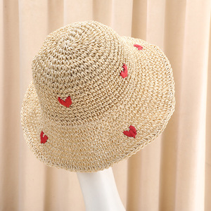 Korean Style Large Brim Hand-Woven Fisherman Hat for Women New Color Spring Summer Travel Sunshade Sunscreen Straw Bucket Hat