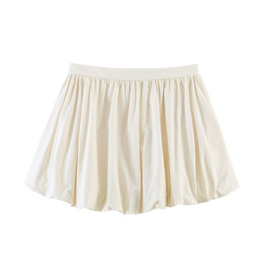 TAOP&ZA Nouvelle Collection Printemps/<span class=keywords><strong>Été</strong></span> 2026 – <span class=keywords><strong>Jupe</strong></span> <span class=keywords><strong>Mini</strong></span> Plissée Tulipe Style Ballon avec Boutons et Fermeture Éclair pour Femme 8372116 8372114 - Product Image 2