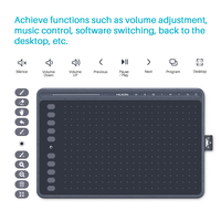 Tablette Graphique Huion HS611 Grande Taille 10.6 Pouces avec Fonction d'Inclinaison et Touches Multimédia pour Artiste, Designer et Accessoires PC