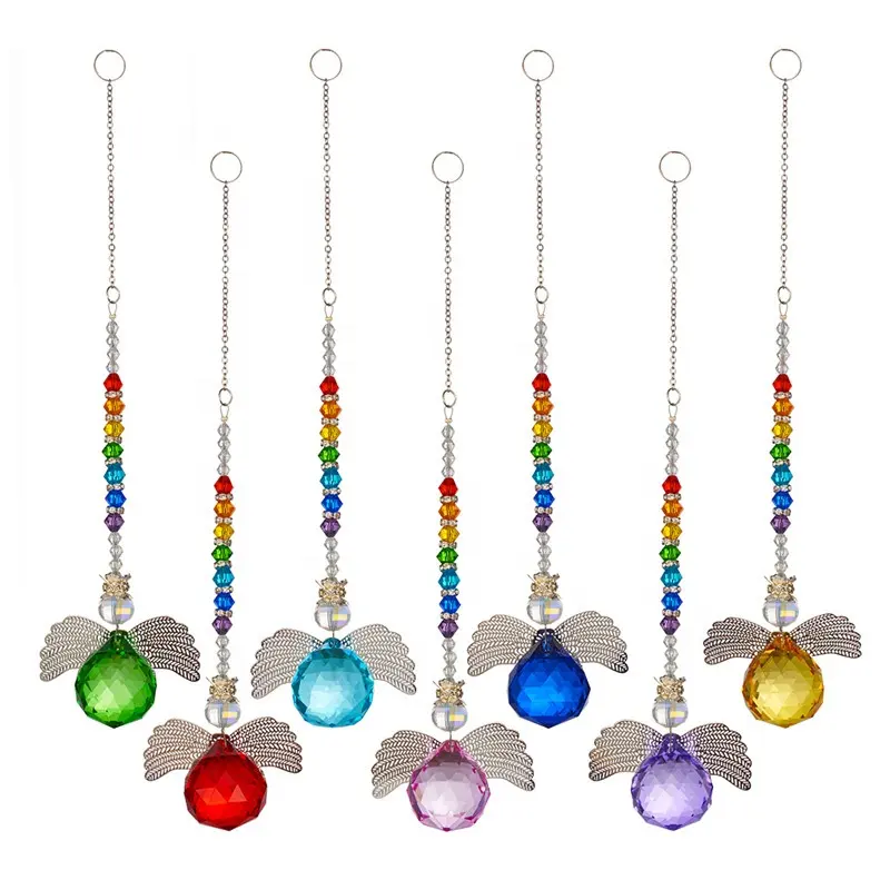 1PC Crystal Rainbow Suncatcher Chandelier Lamp Hanging Pendant 38/63/76MM 