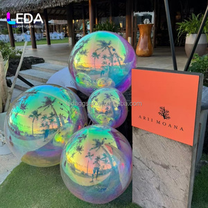 LEDA Factory Price Events Supplies Colorful Shiny Balloon Iridescent Inflatable <b>Mirror</b> <b>Ball</b> for Wedding Party Decoration - Product Image 5