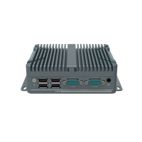 Ordinateur compact sans ventilateur, double LAN, 2 ports COM, USB, HD, VGA pour équipement d'armoire de commande, compatible Windows et Linux, ordinateur industriel