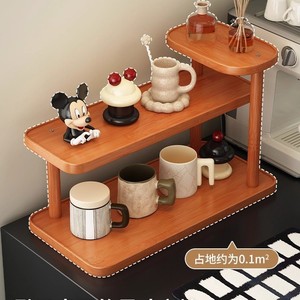 Cosmetic <b>storage</b> rack, <b>dressing</b> <b>table</b> desktop, skincare product <b>storage</b> box, solid wood entryway perfume, lipstick, and water - Product Image 2