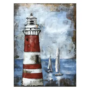 Lighthouse Industrial Style Metal Wall Art Decorative metal Painting