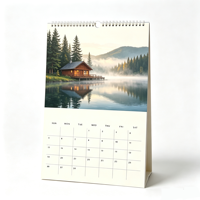 Calendrier de bureau au design nouveau, impression personnalisée sur papier avec reliure spirale, services d'impression personnalisés