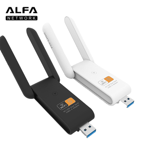 Adaptador <span class=keywords><strong>USB</strong></span> 3.0 <span class=keywords><strong>ALFA</strong></span> <span class=keywords><strong>Network</strong></span> 1200M, Adaptador <span class=keywords><strong>USB</strong></span> Inalámbrico, Adaptador WiFi <span class=keywords><strong>USB</strong></span> de Doble Banda con 2 Antenas de Alta Ganancia - Product Image 1