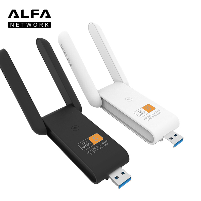 ALFA Network 1200M USB 3.0 Adapter USB Adapter Wireless USB WiFi Adapter Dual Band WiFi Dongle with 2 High Gain Antenna
