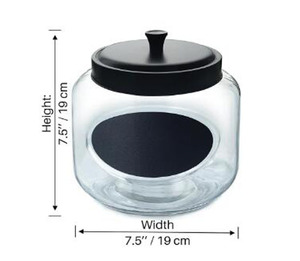 Large Food Storage Glass Containers with Black Metal Lids/<strong>Laundry</strong> Pods Container/<strong>Laundry</strong> Room Organization <strong>Jars</strong> 0.8Gallon - Product Image 2