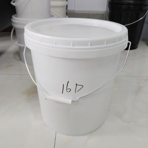 Venta caliente 5L-25L Cubos de plástico negro con asa y tapa Cubo cuadrado de grado alimenticio para uso diario o químico - Product Image 3
