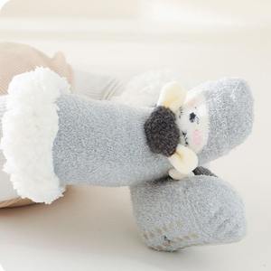 Calcetines gruesos de cachemir para bebé, botines de lujo para recién nacido, cálidos, antideslizantes, para invierno, muestras gratis - Product Image 3