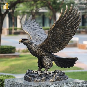 Statua di <span class=keywords><strong>Aquila</strong></span> in Bronzo a Grandezza Naturale RELONG, Scultura di Alta Qualità Personalizzabile per Parchi e Giardini - Product Image 5
