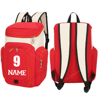 Mochila Deportiva Casual Verde para Baloncesto, Personalizable con Nombre, Número y Letras, Panel Solar, Poliéster, 36-57L, Cierre de Cremallera de Nailon