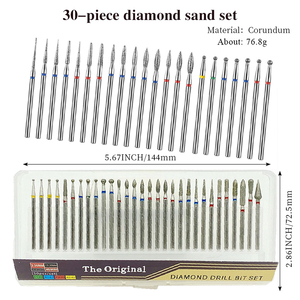 3/32 "בור רוטרי בור לציפורן נקי יהלום קצה ישר חבית קרביד מסמר מקדחה חתיכות - Product Image 1