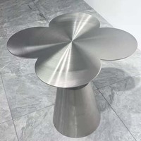 Tables Basses Style Industriel en Acier Inoxydable pour Bar, Café, Restaurant, Salon – Meubles de Construction Métallique pour la Maison