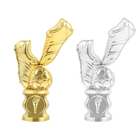 Pièces de trophée de récompense en plastique personnalisées par galvanoplastie Accessoires d'artisanat en plastique Pièces de trophée sur le thème du football