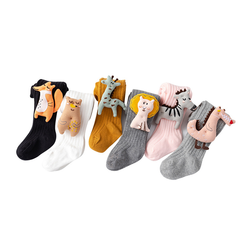 Детские колготки для девочек, бархатные милые колготки с принтом танцевальной куклы карамельных цветов для маленьких девочек, колготки, чулки для детей от 1 до 12 лет