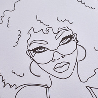 Neues Design Mini Diy Gemälde von Number Kit Afrikanische Frau mit Sonnenbrille 20 X25cm Gerahmte handgemachte Farbe nach Zahlen für Anfänger