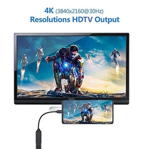 4K 30Hz USB3.1 USB C USB-C HD <strong>MI</strong> <strong>Cable</strong> USB 3.1 Type C Male to Female HDTV 4K HD <strong>TV</strong> Converter Adapter <strong>Cable</strong> - Product Image 3