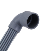 Tuyau de vidange universel YuHeng en plastique PP gris 1,5 m flexible pour machines à laver et sèche-linge, utilisation dans les salles de bain et les toilettes