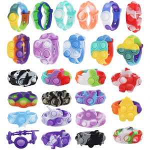2022 nueva pulsera de silicona Fidget Pop juguete alivio del estrés duradero mano Push Bubble muñeca Pop pulsera - Product Image 6