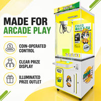 Machine à griffes à snacks, machine à griffes pour un joueur, griffe de 150 mm, armoire en métal, bois et acrylique pour salles d'arcade et centres commerciaux
