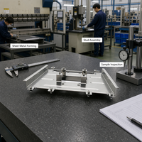 Support de montage en tôle d'acier inoxydable OEM avec plaques de fixation rivetées pour équipement électronique