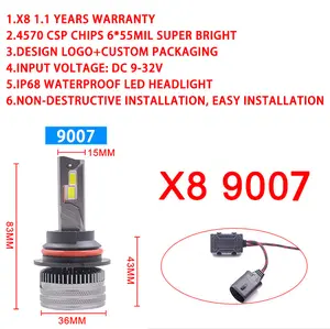 X8ハイパワー200w40000LMカーLEDライトH412V LEDヘッドライト3銅パイプ電球ランプCanbus H1 H3 H7 H8 H9 H11 for BMW