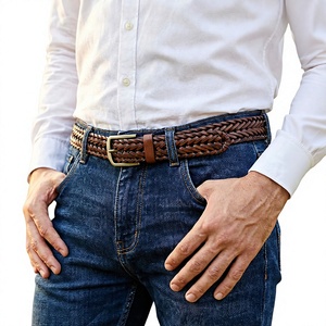Ceinture en cuir de vachette pour homme avec boucle en alliage, motif uni, logo personnalisé, style formel et décontracté, haute qualité, largeur 3,4 cm - Product Image 5