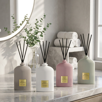 Ensemble diffuseur de parfum à bâtonnets pour cadeau, diffuseur d'huiles essentielles d'aromathérapie avec bâtonnets en rotin naturel pour Noël, vente en gros