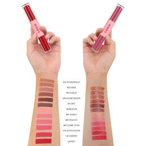 Cosméticos Vegetarianos 2 em 1 de Longa Duração, Batom Líquido Matte à Prova d'Água com Dupla Face, Gloss Labial Hidratante com Brilho - Product Image 4