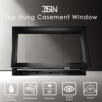Ventanas Abatibles de Aluminio Residenciales Personalizadas, con Vidrio Templado Insonorizado y Resistente a Impactos, Tipo Toldo, Personalizables para Interiores