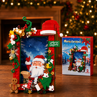 Kit de 207 pièces de blocs de construction de Noël pour cadre photo, jouet de présentation de portraits et paysages DIY, décoration de Noël, cadeau pour enfants