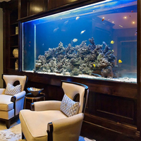 Maßgeschneidertes Großes Transparentes Acryl-Aquarium mit Bogenfront, Aquarien