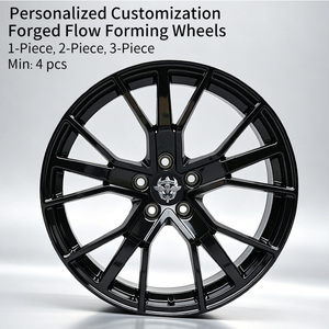Ruedas FLowtone Nuevas <span class=keywords><strong>de</strong></span> Aleación para Automóvil, 19 Pulgadas, Negro Brillante, 5 Orificios, PCD 112, Llantas Deportivas Multirradio para Audi RS6 RS8 RS7 A4 A5 A6 A8 - Product Image 2