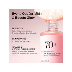 Sérum à la Niacinamide 70% Peach 30ml – Éclaircissant et Hydratant pour le Visage – Soin Quotidien Beauté - Product Image 2