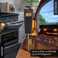 Thermomètre numérique intelligent sans fil Bluetooth à lecture instantanée avec écran LCD, 2 capteurs, pour four, grill, barbecue, cuisine